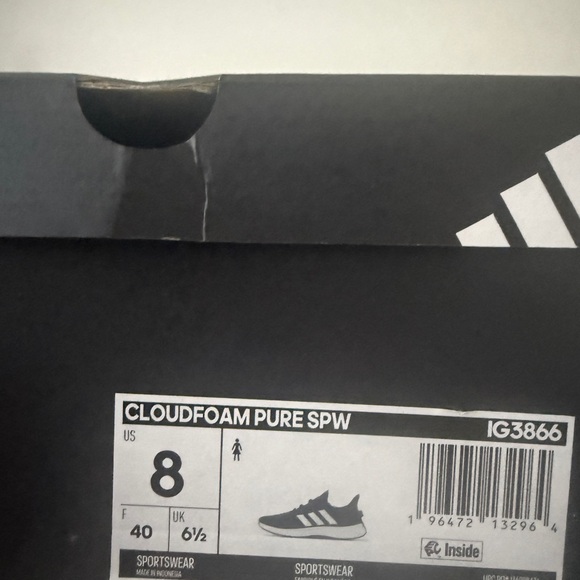 Adidas Women’s Navy/Cream Cloudfoam Sneakers - Picture 2 of 5